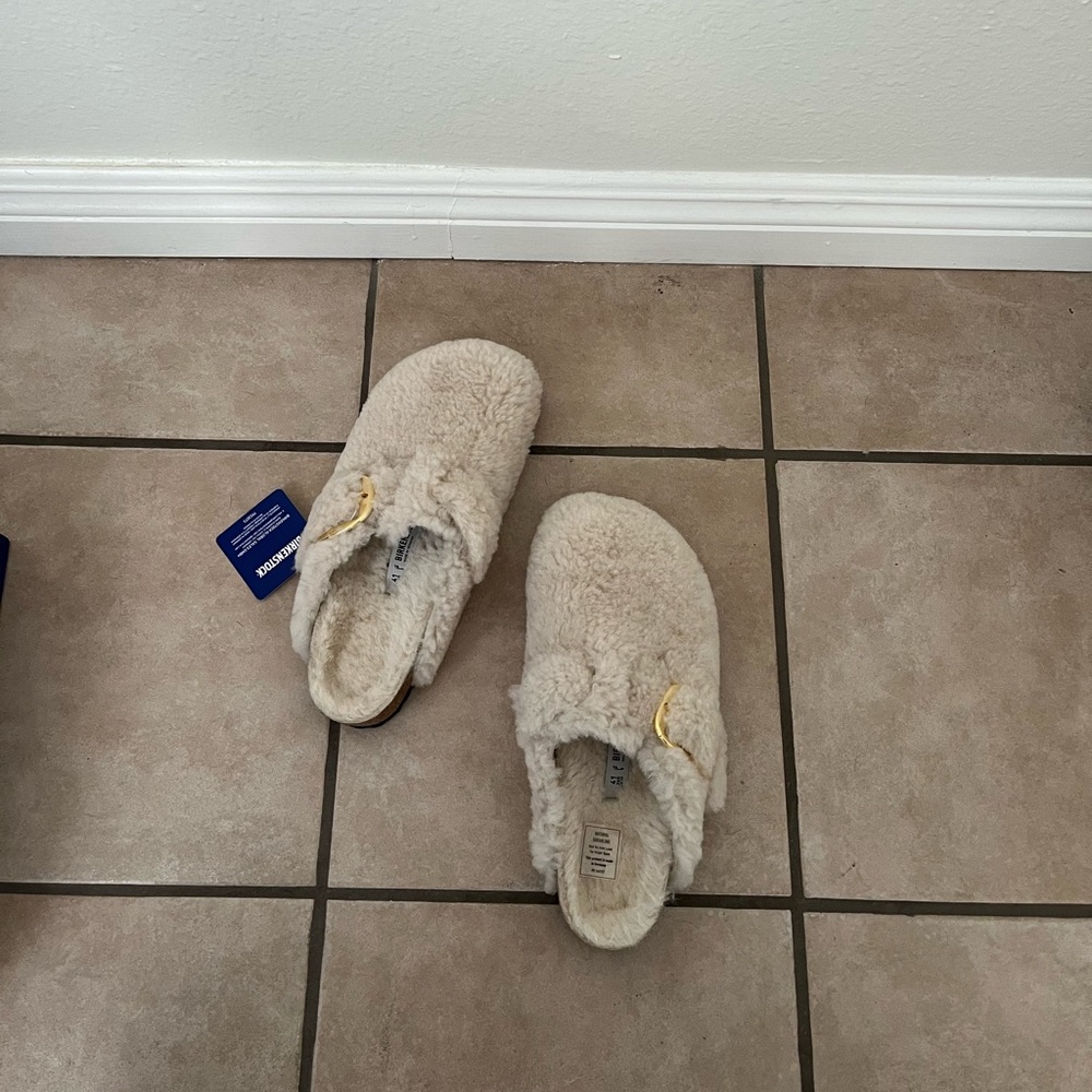 Birkenstock Boston big buckle shearling